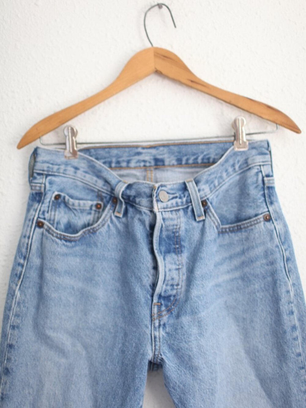 levis 501 heart knee patch button fly jeans 28 x 30 womens - Picture 8 of 9